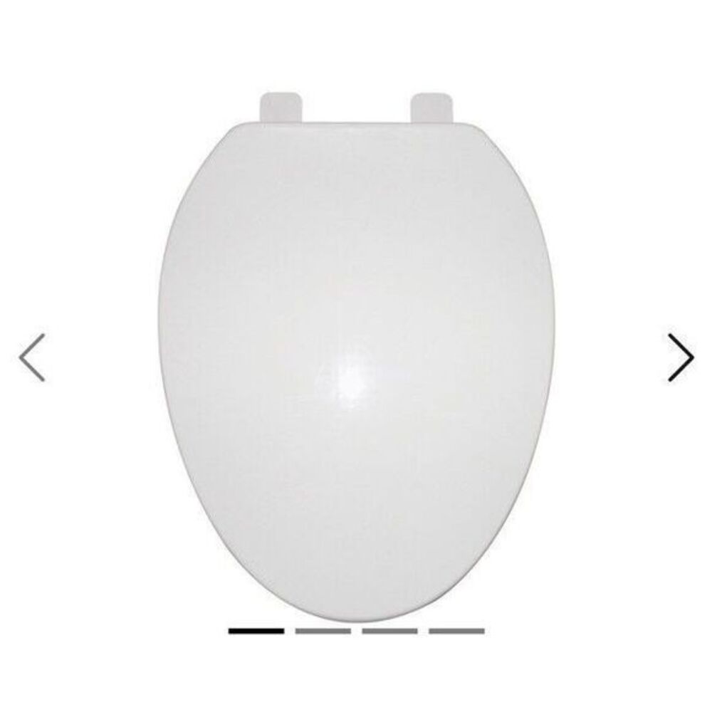 ProSource KJ-873A1-WH Toilet Seat Elongated White Plastic Hinge New‎ In Box